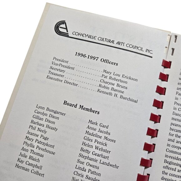 Taste Of Coffeyville Community Cookbook Kansas Recipe Book 1997 Vintage AS IS - Picture 13 of 16